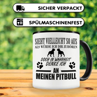 Tasse mit dem Motiv Ich denke an meinen Pitbull - Ansicht 4