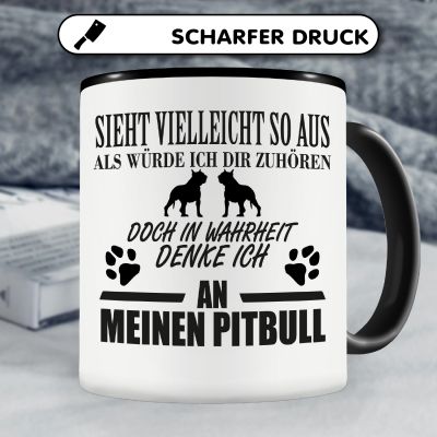 Tasse mit dem Motiv Ich denke an meinen Pitbull - Ansicht 5