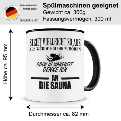 Tasse mit dem Motiv Ich denke an die Sauna - Ansicht 2
