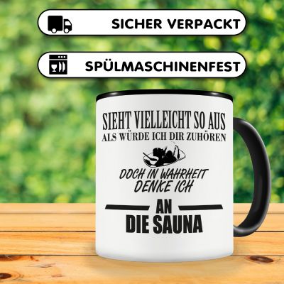 Tasse mit dem Motiv Ich denke an die Sauna - Ansicht 4