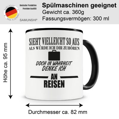 Tasse mit dem Motiv Ich denke an Reisen - Ansicht 2