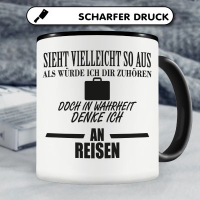 Tasse mit dem Motiv Ich denke an Reisen - Ansicht 5