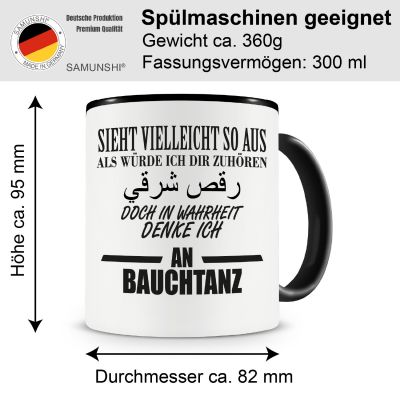 Tasse mit dem Motiv Ich denke an Bauchtanz - Ansicht 2