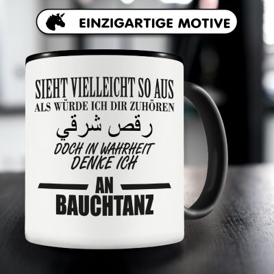 Tasse mit dem Motiv Ich denke an Bauchtanz - Ansicht 3