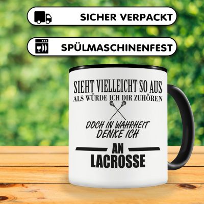 Tasse mit dem Motiv Ich denke an Lacrosse - Ansicht 4