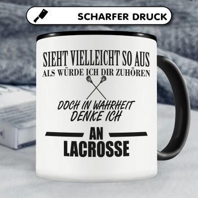 Tasse mit dem Motiv Ich denke an Lacrosse - Ansicht 5