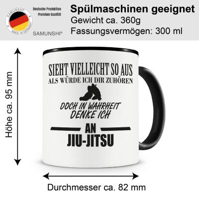 Tasse mit dem Motiv Ich denke an Jiu-Jitsu - Ansicht 2