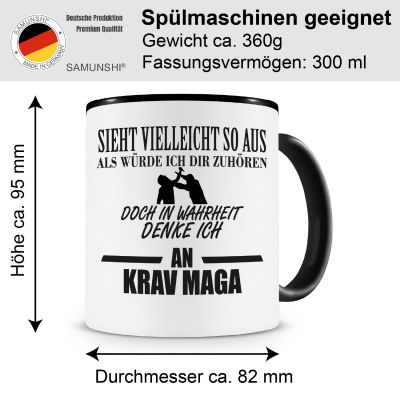 Tasse mit dem Motiv Ich denke an Krav Maga - Ansicht 2