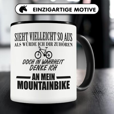 Tasse mit dem Motiv Ich denke an mein Mountainbike - Ansicht 3