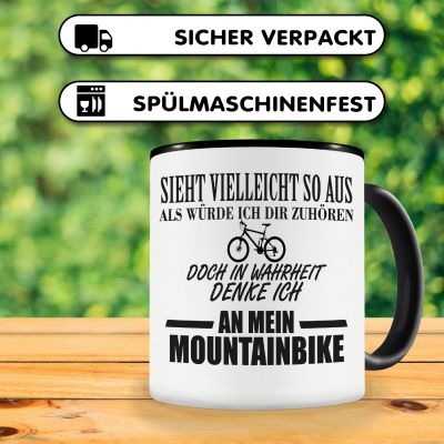 Tasse mit dem Motiv Ich denke an mein Mountainbike - Ansicht 4