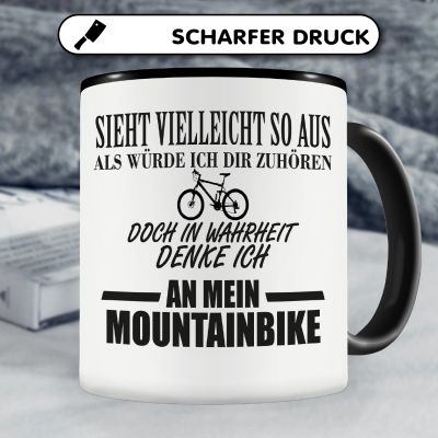 Tasse mit dem Motiv Ich denke an mein Mountainbike - Ansicht 5