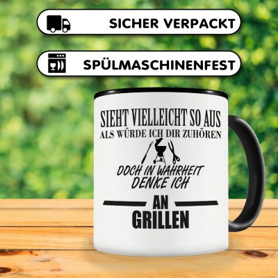 Tasse mit dem Motiv Ich denke an Grillen - Ansicht 4