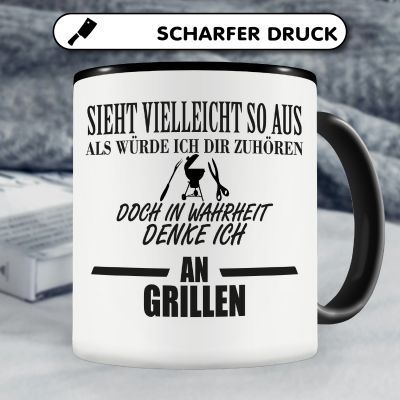Tasse mit dem Motiv Ich denke an Grillen - Ansicht 5