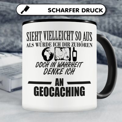 Tasse mit dem Motiv Ich denke an Geocaching - Ansicht 5