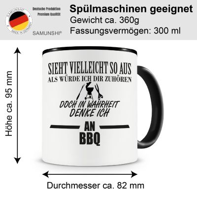Tasse mit dem Motiv Ich denke an BBQ - Ansicht 2