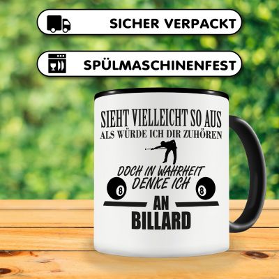 Tasse mit dem Motiv Ich denke an Billard - Ansicht 4