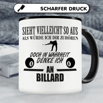 Tasse mit dem Motiv Ich denke an Billard - Ansicht 5