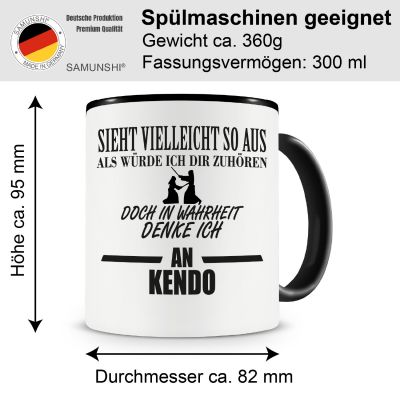 Tasse mit dem Motiv Ich denke an Kendo - Ansicht 2