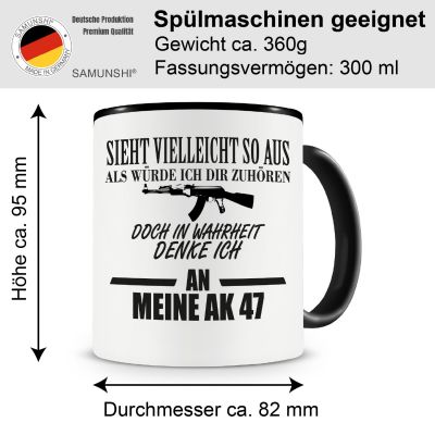 Tasse mit dem Motiv Ich denke an meine AK 47 - Ansicht 2