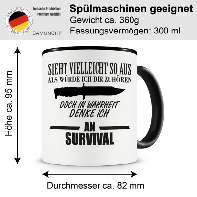 Tasse mit dem Motiv Ich denke an Survival - Ansicht 2