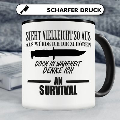 Tasse mit dem Motiv Ich denke an Survival - Ansicht 5