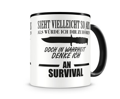 Tasse mit dem Motiv Ich denke an Survival