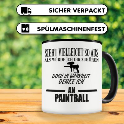 Tasse mit dem Motiv Ich denke an Paintball - Ansicht 4