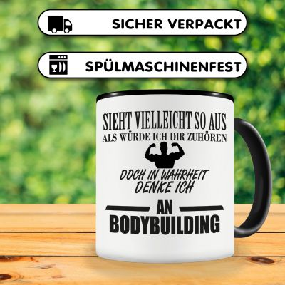 Tasse mit dem Motiv Ich denke an Bodybuilding - Ansicht 4
