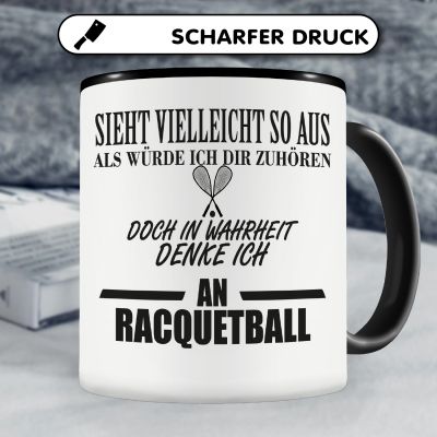Tasse mit dem Motiv Ich denke an Racquetball - Ansicht 5