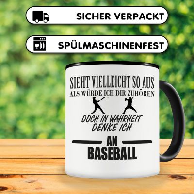 Tasse mit dem Motiv Ich denke an Baseball - Ansicht 4