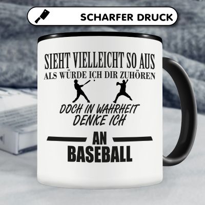 Tasse mit dem Motiv Ich denke an Baseball - Ansicht 5