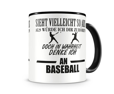 Tasse mit dem Motiv Ich denke an Baseball - Ansicht 1
