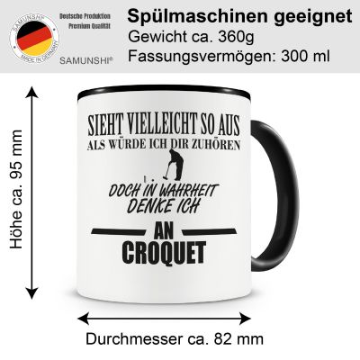 Tasse mit dem Motiv Ich denke an Croquet - Ansicht 2