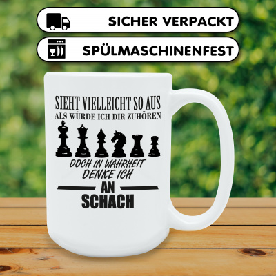 XXL Tasse mit dem Motiv Ich denke an Schach - Ansicht 4