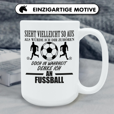 XXL Tasse mit dem Motiv Ich denke an Fussball - Ansicht 6