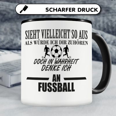 Tasse mit dem Motiv Ich denke an Fussball - Ansicht 5