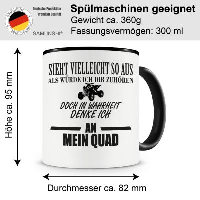 Tasse mit dem Motiv Ich denke an mein Quad - Ansicht 2