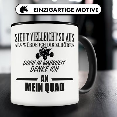 Tasse mit dem Motiv Ich denke an mein Quad - Ansicht 3