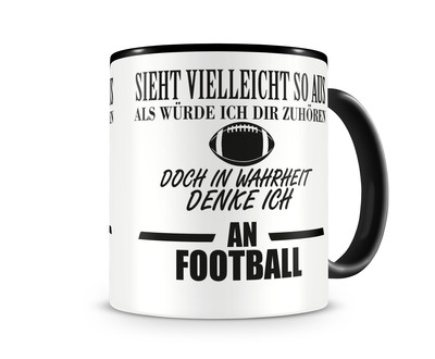 Tasse mit dem Motiv Ich denke an Football - Ansicht 1