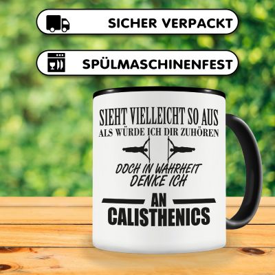 Tasse mit dem Motiv Ich denke an Calisthenics - Ansicht 4