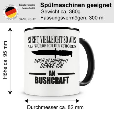 Tasse mit dem Motiv Ich denke an Bushcraft - Ansicht 2