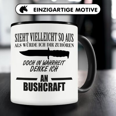 Tasse mit dem Motiv Ich denke an Bushcraft - Ansicht 3