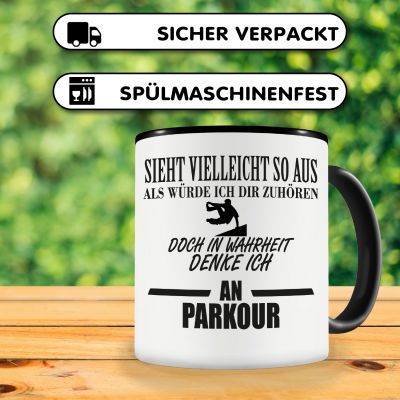 Tasse mit dem Motiv Ich denke an Parkour - Ansicht 4