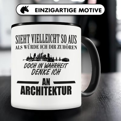 Tasse mit dem Motiv Ich denke an Architektur - Ansicht 3