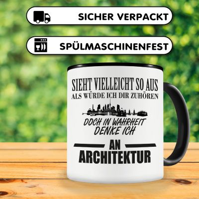Tasse mit dem Motiv Ich denke an Architektur - Ansicht 4
