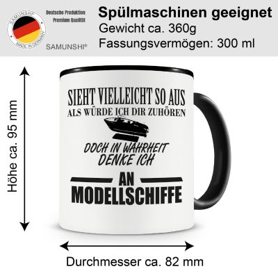 Tasse mit dem Motiv Ich denke an Modellschiffe - Ansicht 2