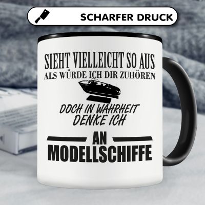 Tasse mit dem Motiv Ich denke an Modellschiffe - Ansicht 5