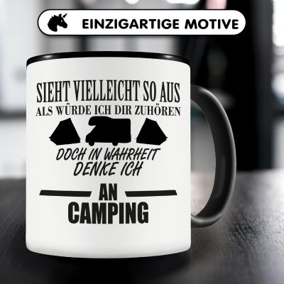 Tasse mit dem Motiv Ich denke an Camping - Ansicht 3