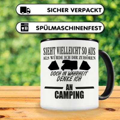 Tasse mit dem Motiv Ich denke an Camping - Ansicht 4