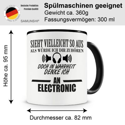 Tasse mit dem Motiv Ich denke an Electronic - Ansicht 2